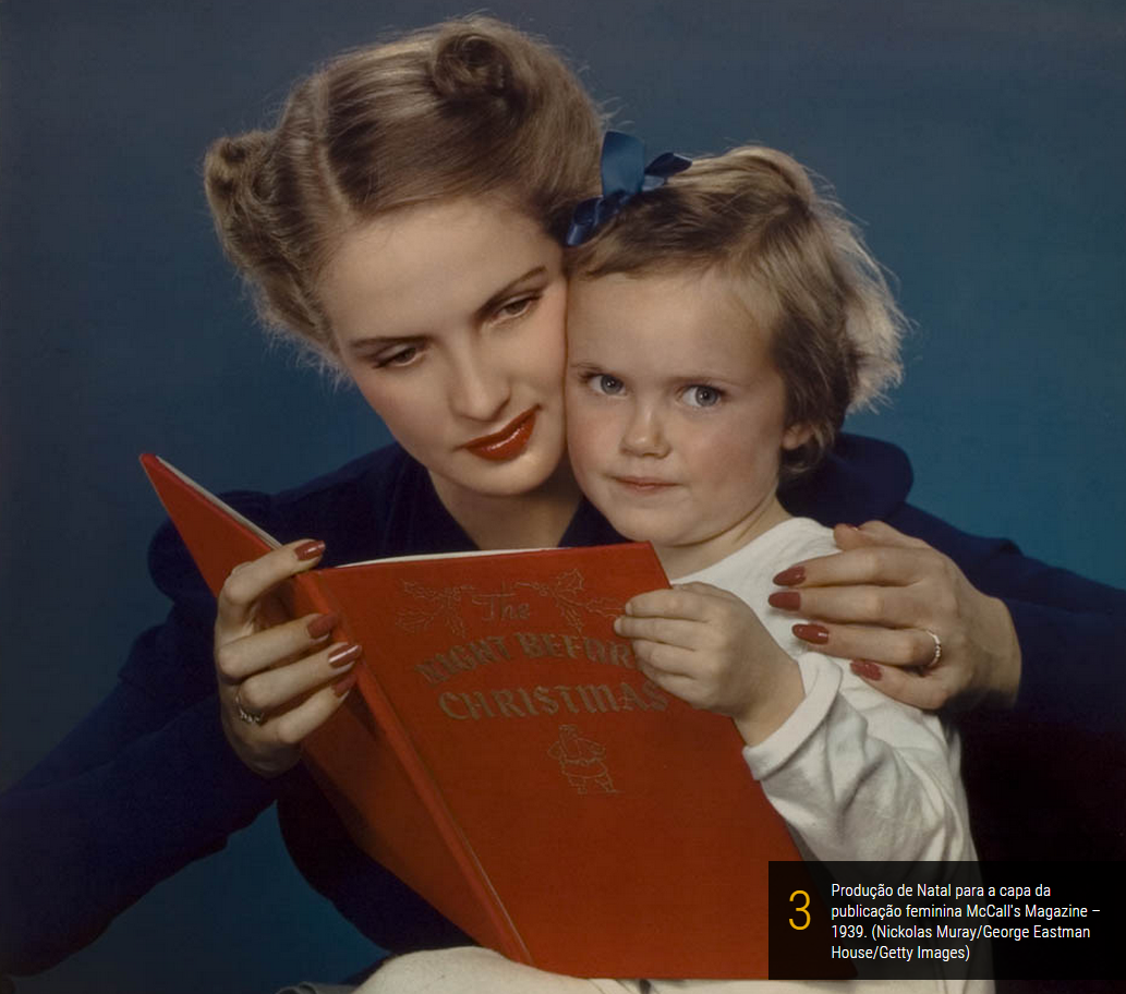 Produção de Natal para a capa da publicação feminina McCall's Magazine – 1939. (Nickolas Muray/George Eastman House/Getty Images)