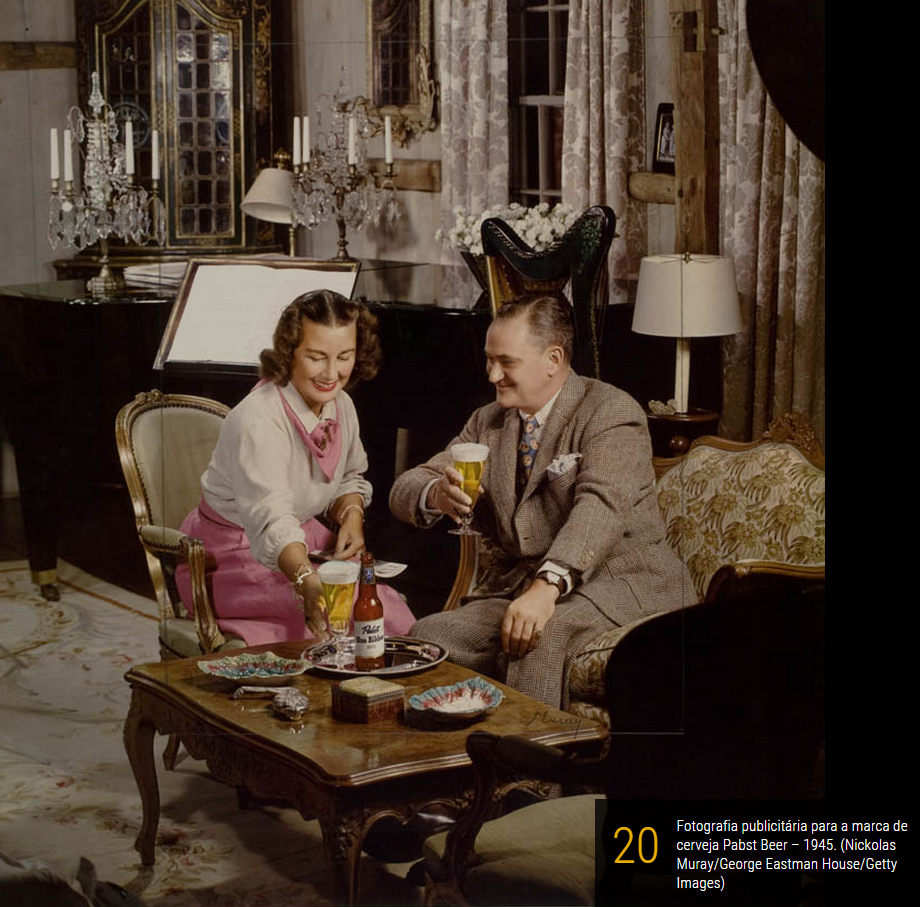 Fotografia publicitária para a marca de cigarros Lucky Strike – 1936. (Nickolas Muray/George Eastman House/Getty Images)