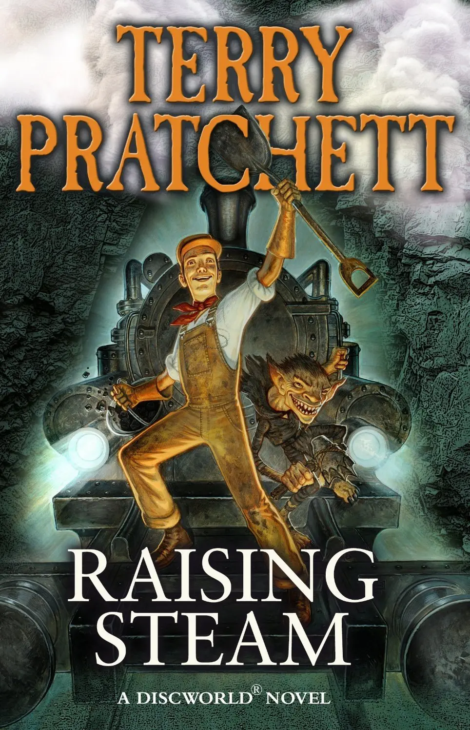 O último livro de Terry Pratchett sobre o Discworld, "Raising Steam".