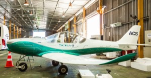 O avião Sora-e, em seu voo inaugural(Foto: Rubens Fraulini/Itaipu Binacional/Divulgação)