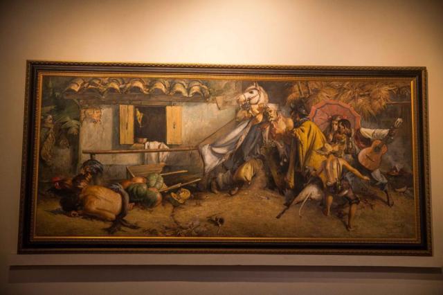 "Rixa Gaúcha", pintura com mais de quatro metros de largura (Foto: Anderson Fetter / Agencia RBS)