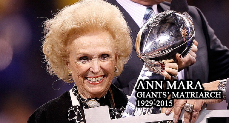 Ann Mara, coproprietária dos Giants (Crédito: New York Giants/divulgação)