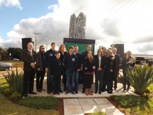 Horizontina inaugura monumento à Jorge Logemann fundador do Grupo SLC (Foto: Divulgação)