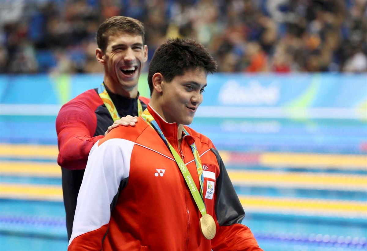 Schooling conheceu Phelps em 2008, ainda longe de imaginar que um dia iria bater o ídolo