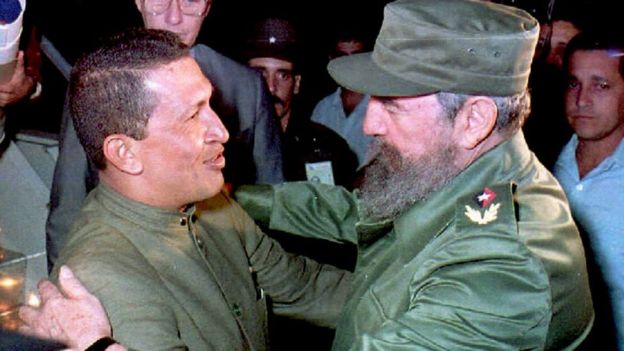 A amizade entre Castro e Chávez era antiga (Foto: AFP/GETTY) 