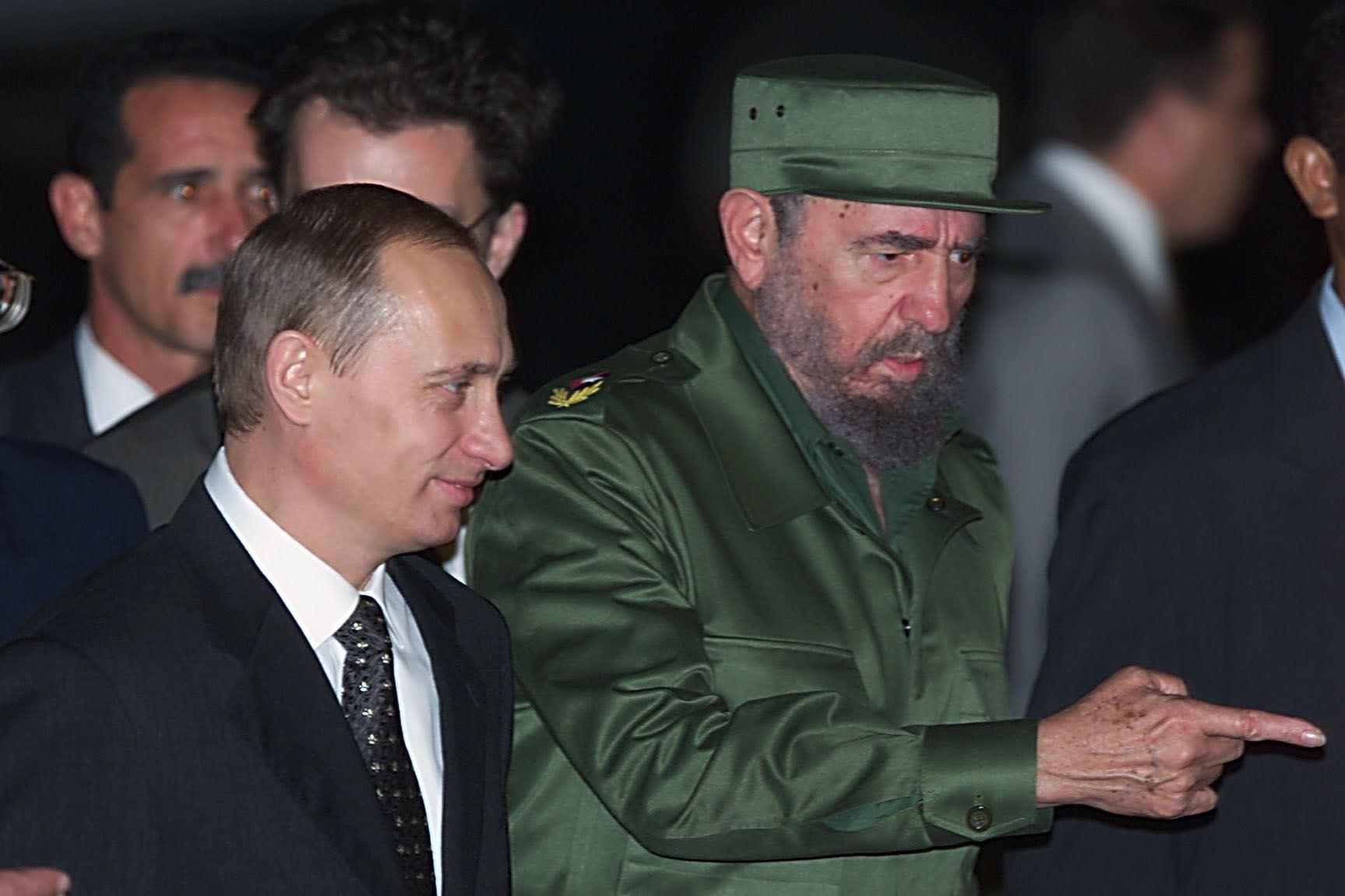 Fidel Castro e Vladimir Putin, presidente da Rússia. (Sergei Chirikov/France Presse)