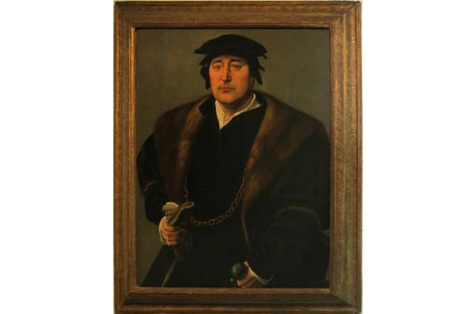 Tela 'Retrato de um Homem', atribuída à escola do alemão Joos van Cleve, roubada pelos nazistas e restituída à família judia a que pertencia