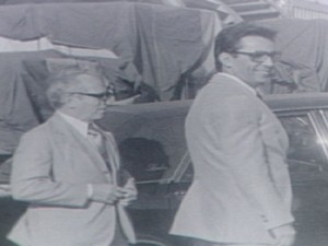 Élcio Álvares recebe presidente Ernesto Geisel em Vitória (Foto: Reprodução/ TV Gazeta)