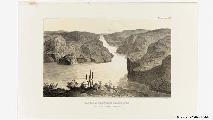 Cachoeira do Rio São Francisco, chamada então de Paulo Afonso (c.1840)