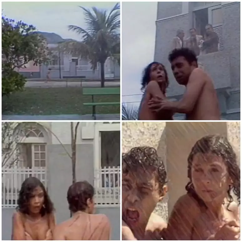 Cidinha Milan com Pedro Paulo Rangel no primeiro nu em novela: sequência dramática vista em 'Gabriela', em 1975 Foto: Reprodução