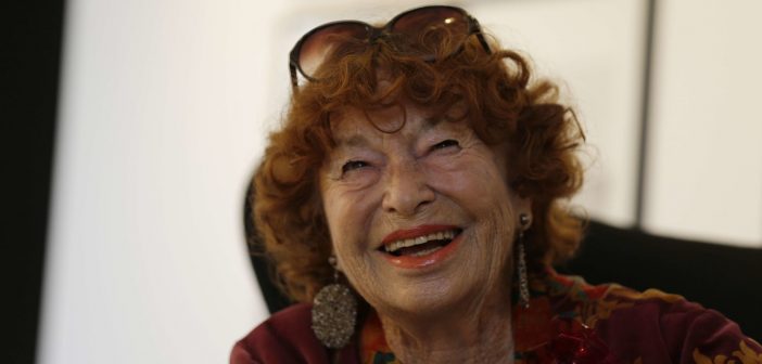 Inge Feltrinelli lors d'une sessão de despedida de Milão em 2014. © Luca Bruno / AP / SIPA