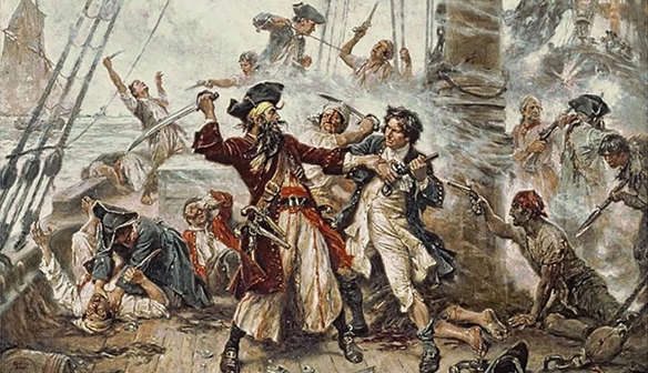 Barba-Negra (c.1680–1718) Um dos piratas mais infames a navegar pelos mares. (© Public Domain)
