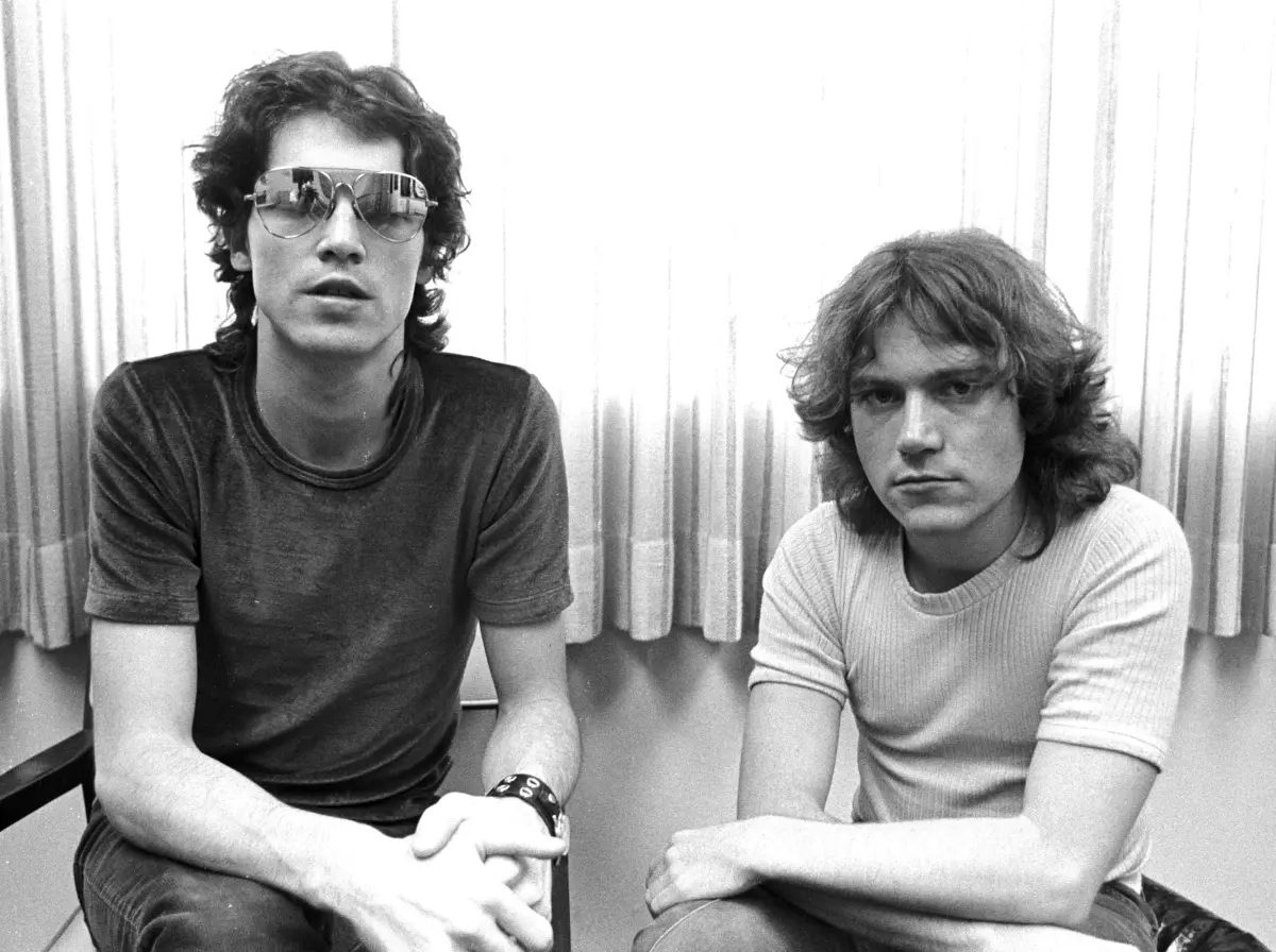 Dwight Twilley, à esquerda, e Phil Seymour em 1976. (Marcos Sullivan)