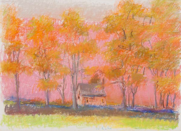 “Paisagem Brilhante” (pastel sobre papel, 1991).Crédito...Galeria Wolf Kahn/Miles McEnery