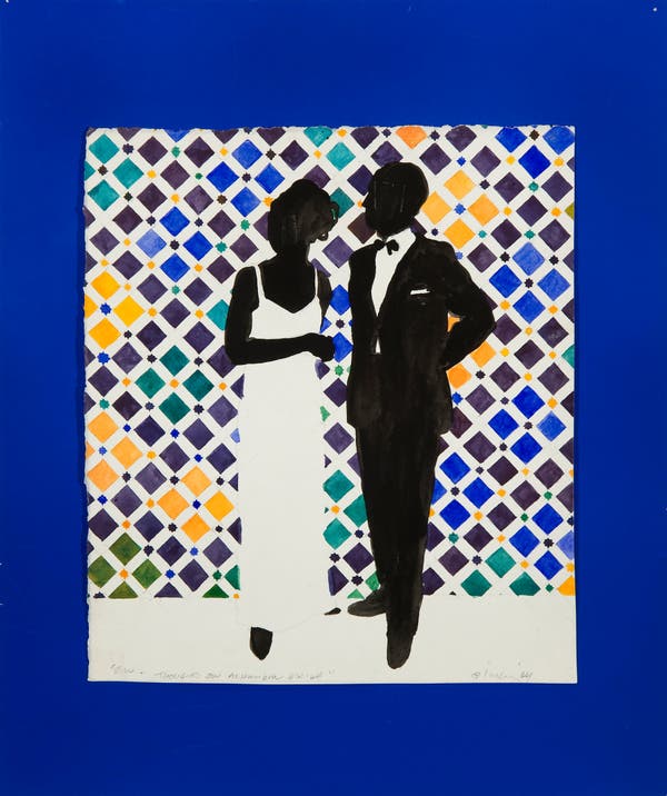 "Reflexões sobre Alhambra" (1964); aquarela e têmpera sobre papel montado em papel Color-aidCrédito...via Hollis Taggart e o Espólio de Idelle Weber Imagem