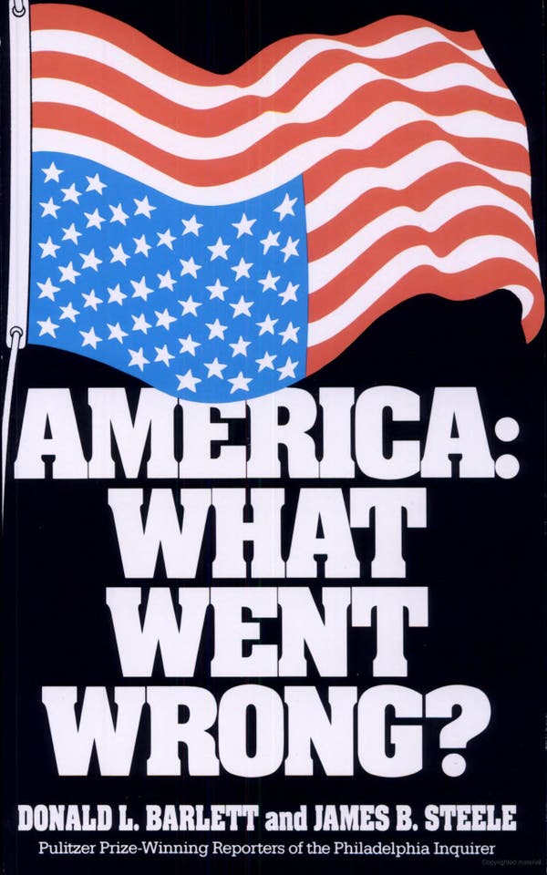 O Sr. Donald Barlett e o Sr. Steele expandiram uma série de artigos sobre a diminuição da classe média em um livro best-seller de 1992.Crédito...Andrews e McMeel