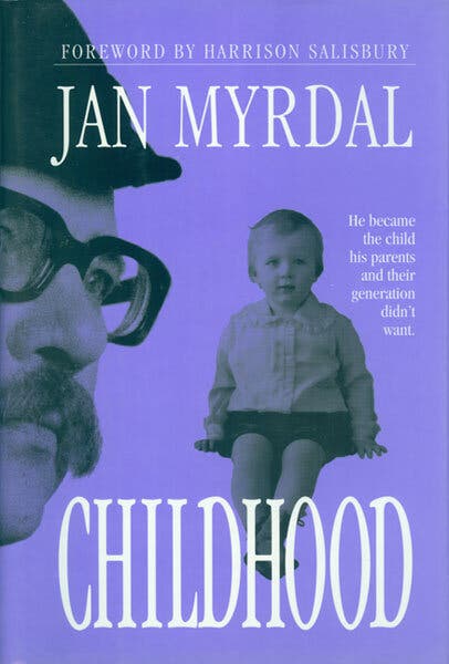 As memórias do Sr. Jan Myrdal de 1982, publicadas pouco antes de sua mãe receber o Prêmio Nobel da Paz, provocaram um escândalo antes de se tornarem um best-seller na Suécia.Crédito...O jornal New York Times