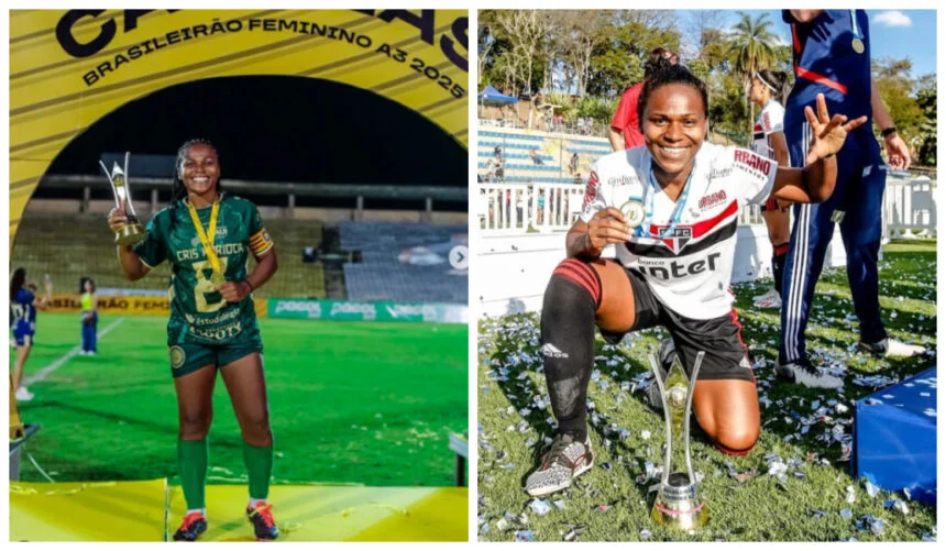 Cris Karioca entrou para a história do futebol feminino brasileiro. Foto: reprodução