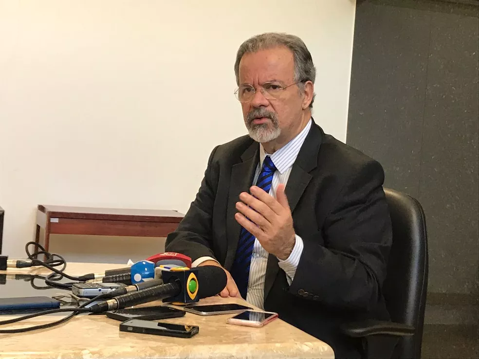 Ministro Raul Jungmann deu coletiva de imprensa em Brasília — (Foto: Guilherme Mazui/G1)