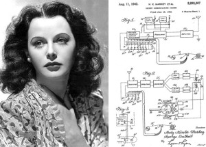 O 'sistema de comunicação secreto' de Hedy Lamarr permitiu a criação, mais tarde, de tecnologias como o Bluetooth e o Wi-Fi (Foto: Wikimedia Commons, Google Patents)