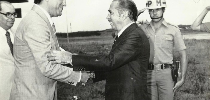 Vice Governador Ozanam Coelho em visita para abertura do Congresso os Previdenciários em recepção ao visitante pelo Pref. Aracely.