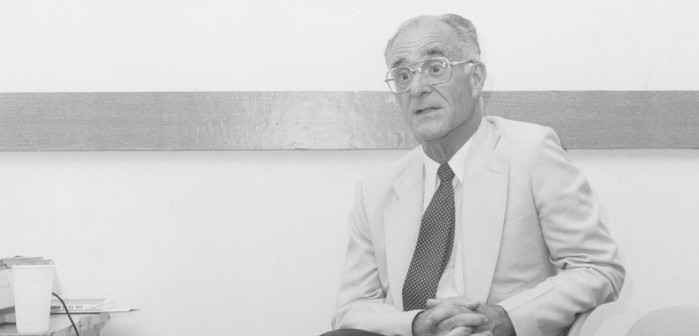 Almirante Ibsen de Gusmão Câmara em entrevista ao GLOBO em 28/03/1988 - (Foto: Guilherme Bastos / Agência O Globo)
