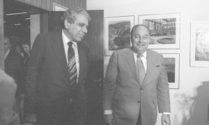Antonio Ermírio de Moraes com Aureliano Chaves, em 1986 - (Foto: Antonio Luiz Silva / O Globo/ 13-8-1986)