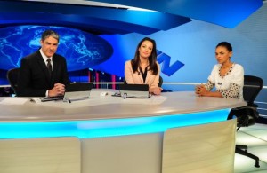 Marina Silva é entrevistada pelo Jornal Nacional como candidata à Presidência (Foto: João Cotta / Divulgação / Rede Globo)