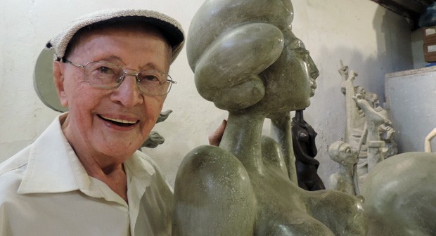 Apaixonado pela figura feminina, Abelardo da Hora era conhecido pelas esculturas de mulheres. (Foto: Katherine Coutinho / G1)