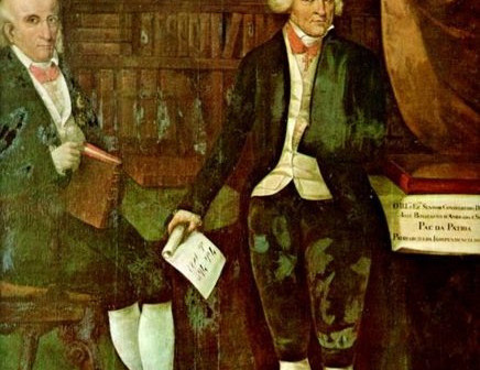 Visconde de Cayrú e José Bonifácio - Quadro de R. Nunes