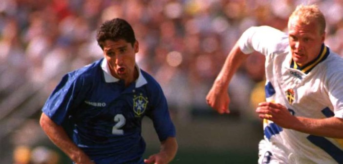 Klas Ingesson, estiu a camisa da seleção da Suécia em 57 partidas. (Foto: Ben Radford/Allsport / Getty Images)