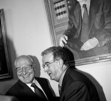 Vítor Crespo com Jorge Sampaio, numa foto de 1998 - Pedro Cunha/Arquivo