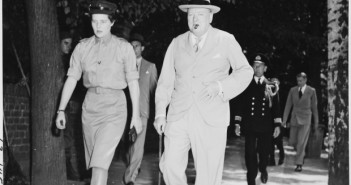 Churchill e Mary Soames na Conferência de Postdam em 1945