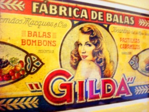 O rótulo das balas Gilda. (Foto: Maria José Boaventura, Reprodução)