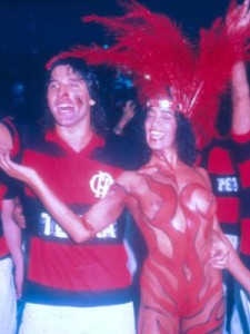 Renato Gaúcho ao lado de Enoli no desfile da Ilha de 1988 (Foto: Arquivo Pessoal)