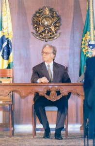 Brasil, Brasília, DF. 09/06/1994. Presidente Itamar Franco no Palácio do Planalto. (Foto: Jorge Cardoso/AE Pasta: 56.453)