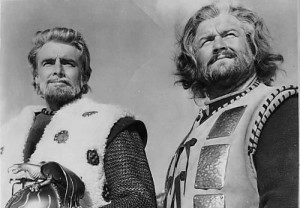 (E-D) Courtland e Walter Barnes em 'Os Vikings'