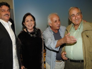 Os atores Werner Schunemann , Aracy Balabanian , Flavio Migliaccio e Elias Gleizer na festa de lançamento da novela 'Passione', em maio de 2010 (Foto: Bob Paulino/TV Globo)