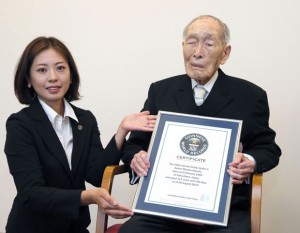 Sakari Momoi era considerado o homem mais velho do mundo (Foto: Kyodo News / AP Photo)