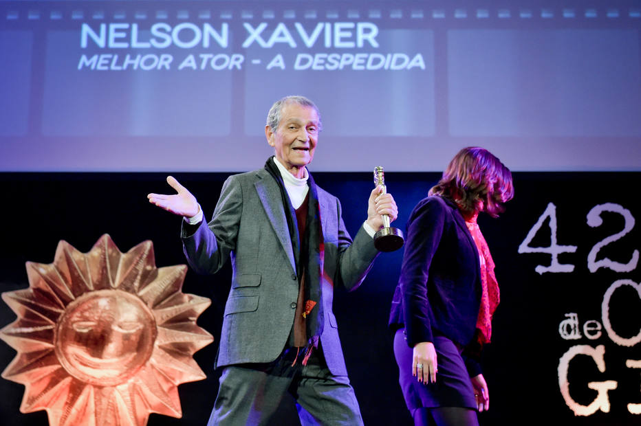 Nelson Xavier, o ator Em 2014, Nelson Xavier foi eleito o melhor ator no Festival de Cinema de Gramado por sua atuação no filme 'A Despedida' (Foto: Cleiton Thiele)