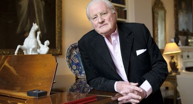 John Julius Norwich em casa no oeste de Londres, 2011. Fotografia: Justin Griffiths-Williams/Rex/Shutterstock