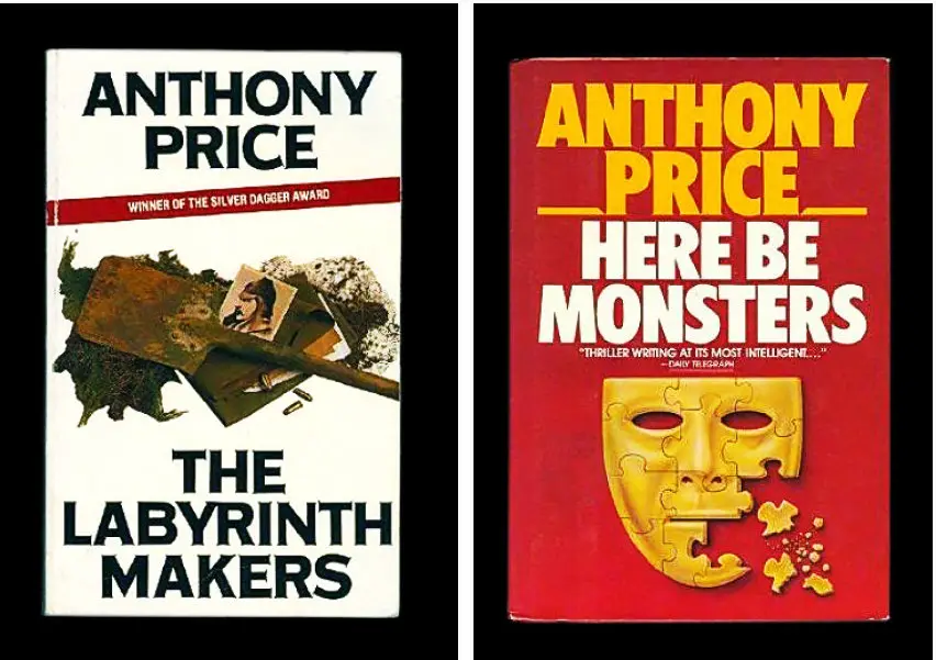 "The Labyrinth Makers" foi o primeiro dos 19 romances de Price com David Audley, analista do serviço secreto britânico.