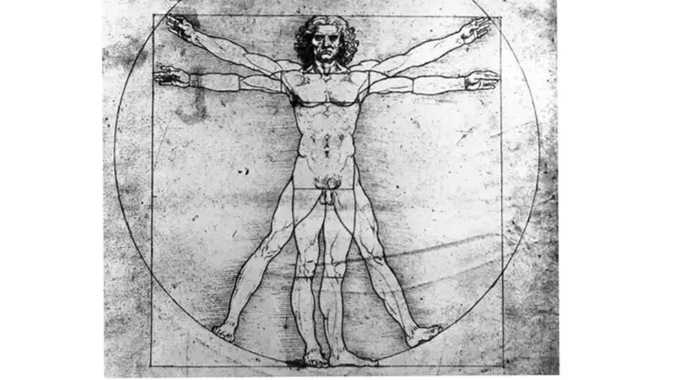 As proporções perfeitas da forma humana no desenho de Leonardo da Vinci — Foto: GETTY IMAGES