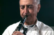 O clarinetista de jazz americano Mezz Mezzrow Copenhagen ca 1963. (Foto de JP Jazz Archive/Getty Images)