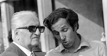 Lendário designer da Ferrari, Mauro Forghieri e o fundador da equipe, Enzo Ferrari. (Fotografia: David Phipps)