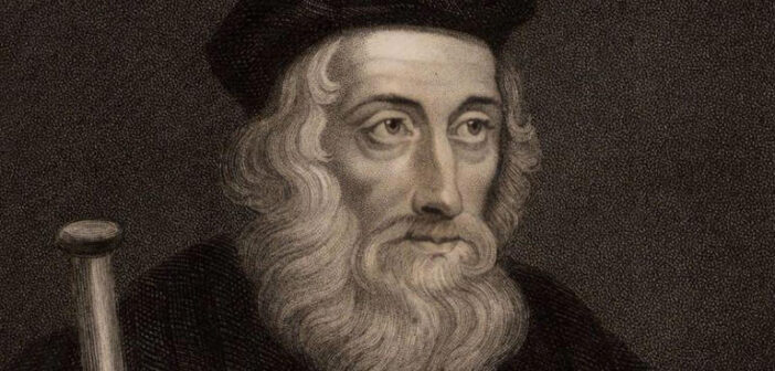 John Wycliffe em pintura preta e branca: a história do homem que foi 'torturado depois de morto' por ter traduzido a Bíblia (© Foto: GETTY IMAGES/via BBC)