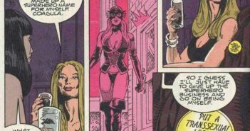 Coagula, criada por Rachel Pollack, foi a primeira super-heroína trans da DC. — Foto: Reprodução/DC Comics