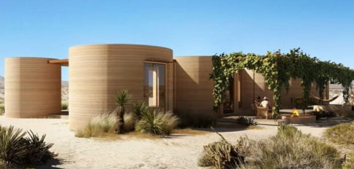 Primeiro hotel impresso em 3D do mundo. (Crédito da fotografia: REPRODUÇÃO/ DIREITOS RESERVADOS)