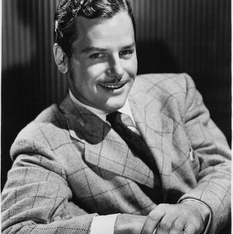 John Loder, retrato publicitário para o filme, 'Old Acquaintance', Warner Bros., 1943