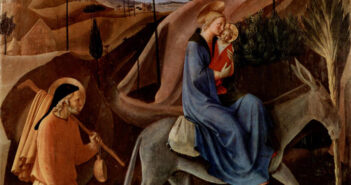 A fuga para o Egito, em pintura de Fra Angelico, século 15 © WikiCommons